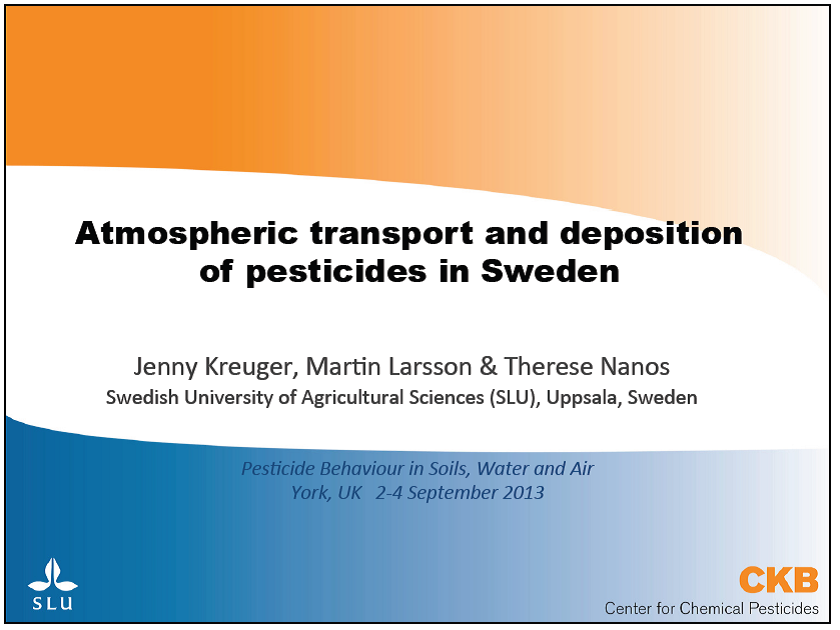 Presentation atmospheric transport and deposition