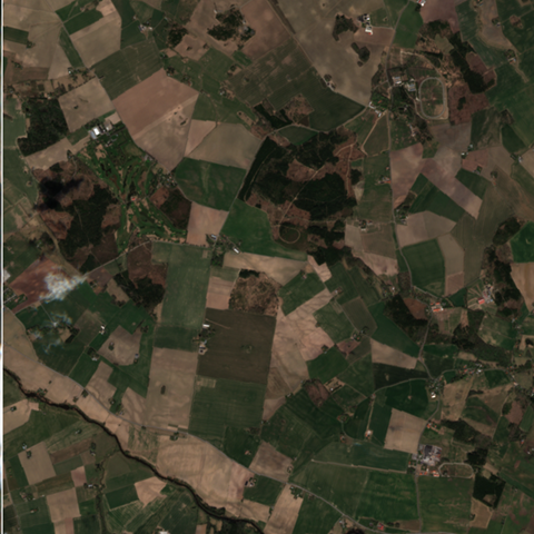 satellitbild över åkermark
