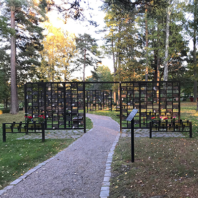 The memorial grove at St. Eskil's cemetary in Eskilstuna. Photo.