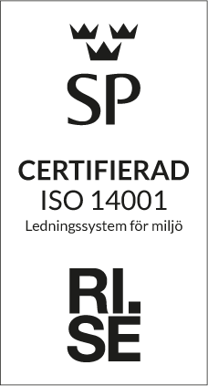 Certifieringsmärke ISO 14001. Illustration.