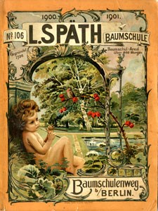 Front cover of a old nursery catalouge, photo.
