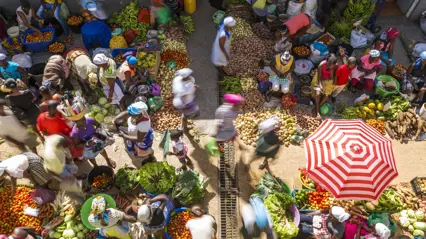 People on a market place