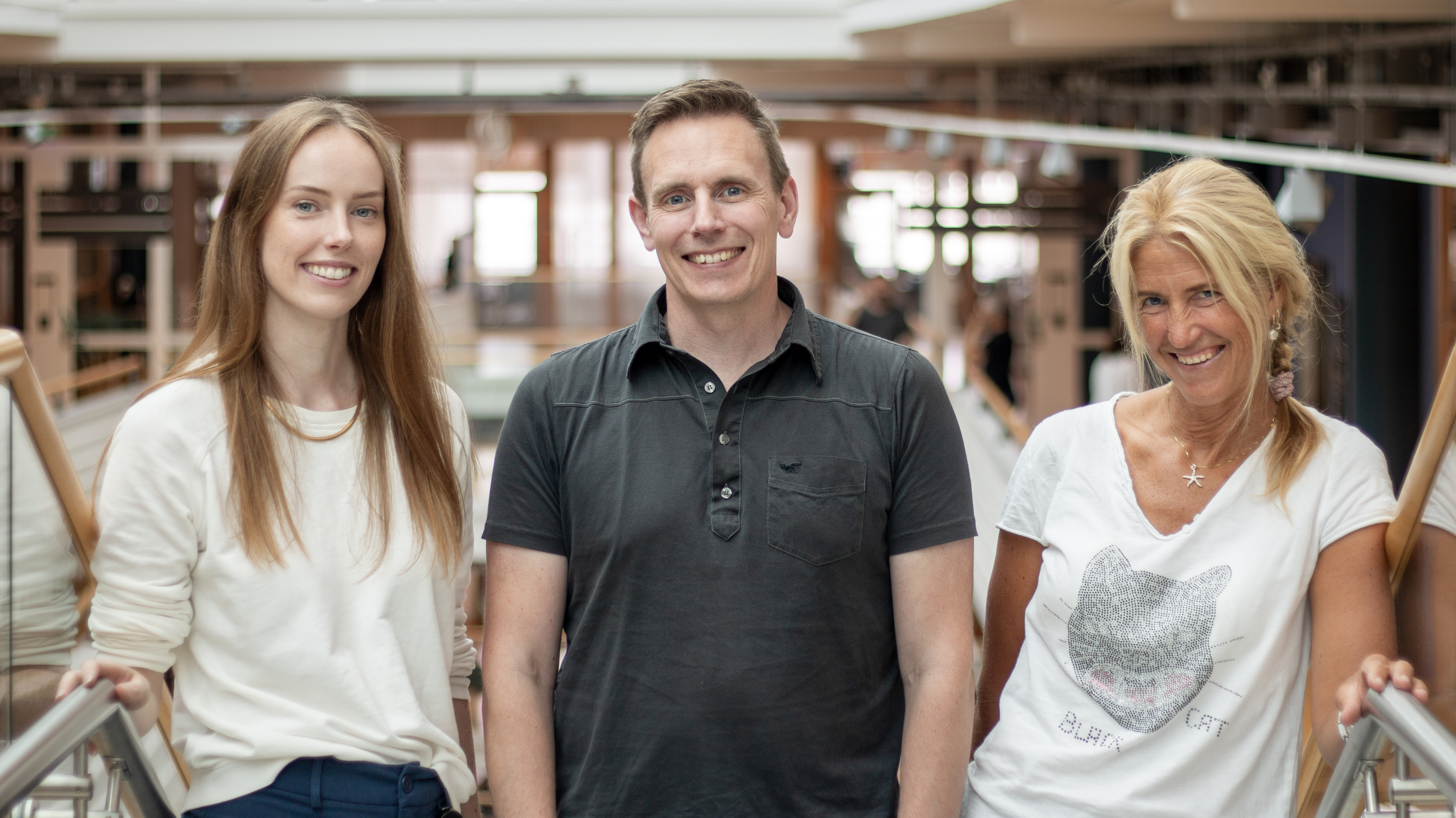 Porträttbild av forskarna Eva Tydén, Carl Ekstrand och Minerva Löwgren vid SLU.