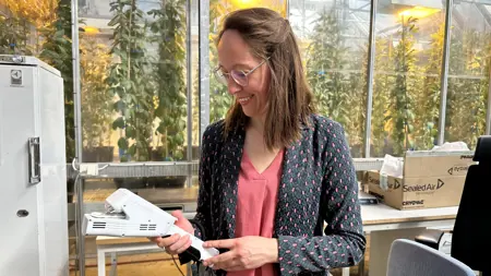 Leonie Schönbeck Dr., Institutionen för sydsvensk skogsvetenskap, okuserar på hur plantor och ekosystem svarar på förändringar i klimatet som torka och värme.