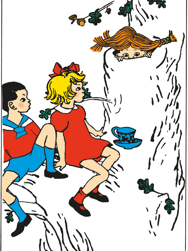 I böckerna om Pippi är sockerdricksträdet en ek. Men förlagan som Astrid Lindgren växte upp med är en alm som än idag lever och står i Vimmerby. Bild: Ingrid Vang Nyman/Astrid Lindgren Aktiebolag