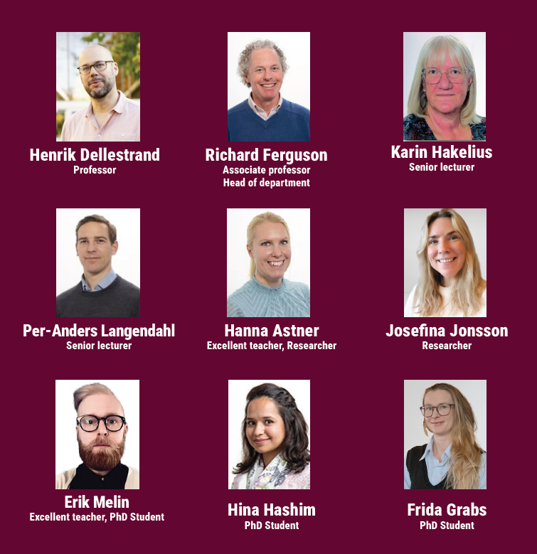 Portraits and names of all members of the EIS research group