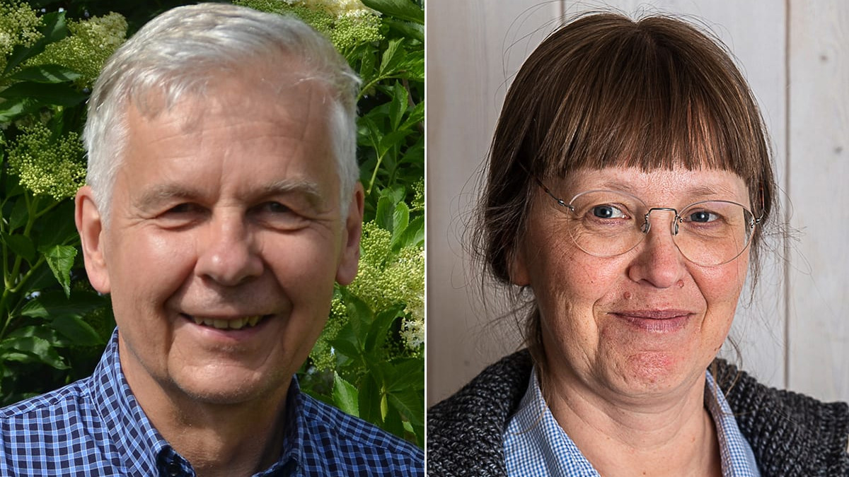 Porträttbild på Karl-Ivar Kumm och Anna Hessle.