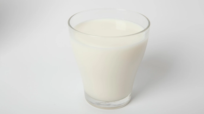 A glass of milk