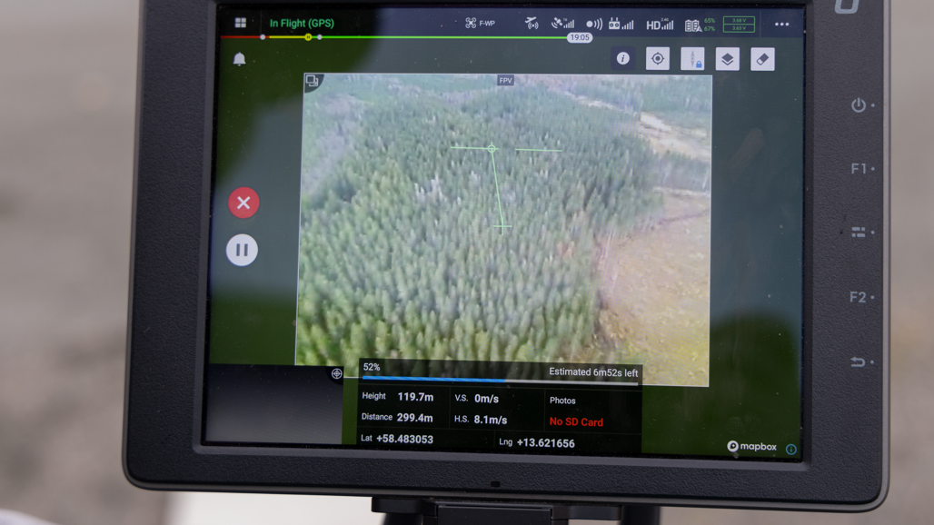 Drone monitor. Photo.