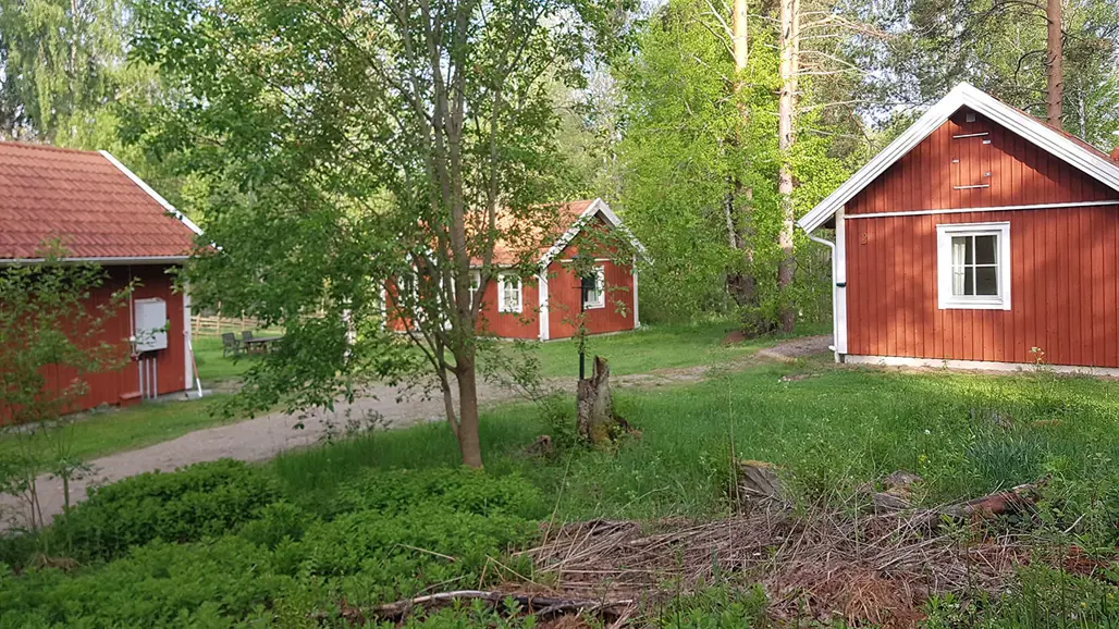 Red cabins
