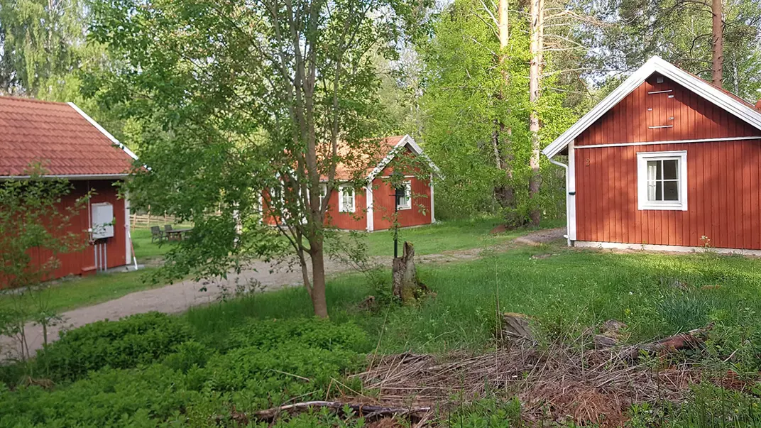 Red cabins