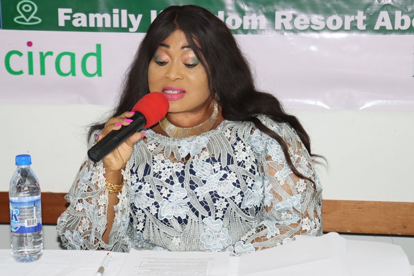The key statement was delivered by Hon. Madam Manty Tarawalli, Minister of State, Office of the Vice President. Photo: Mr Sahr/Office of the Vice President