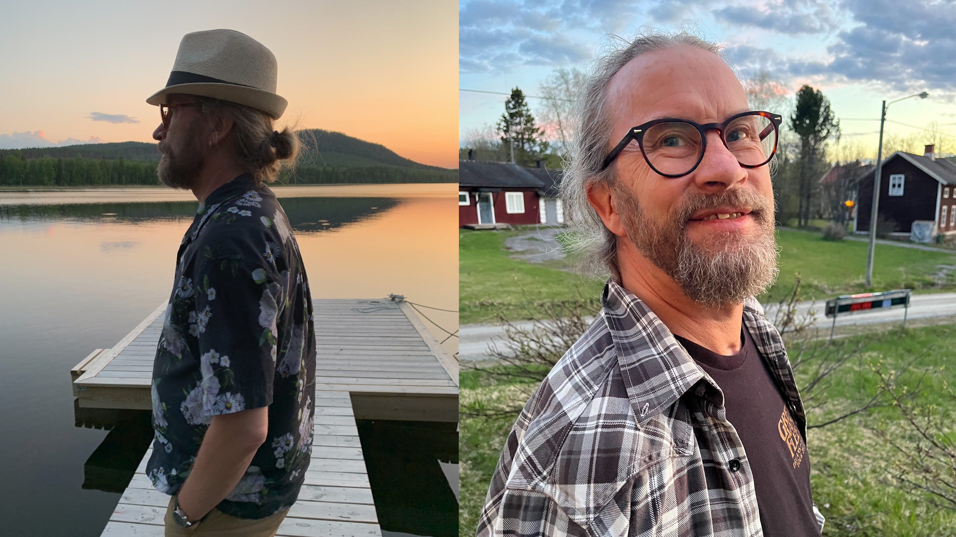 Två foton på Pelle Fredriksson.