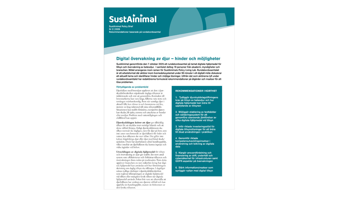 Framsida av policy brief.