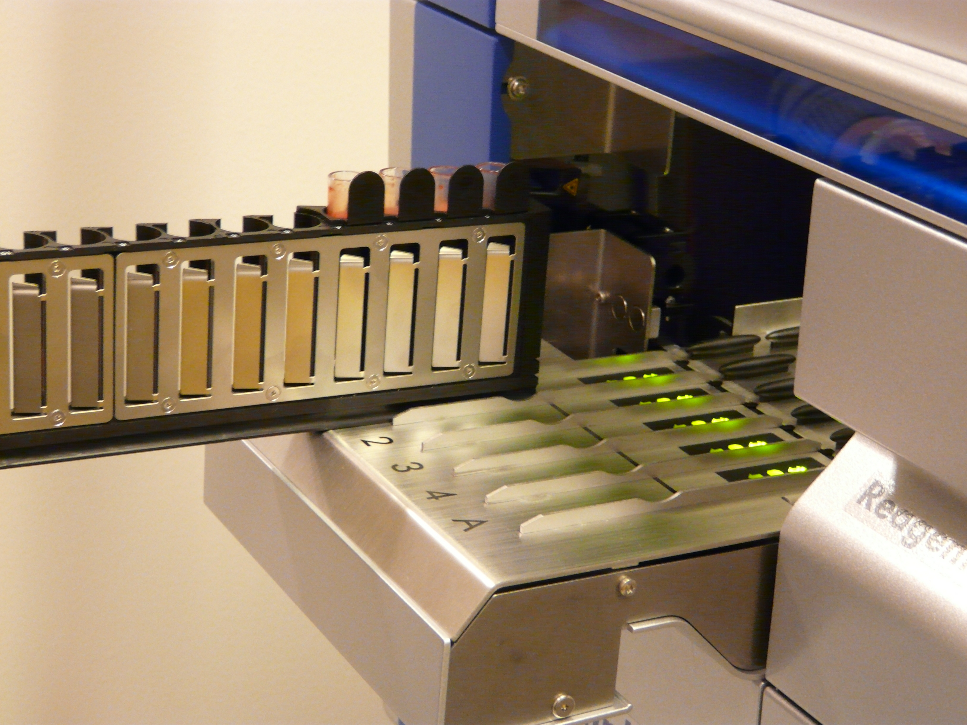 Samples placed in a DNA extraction robot.