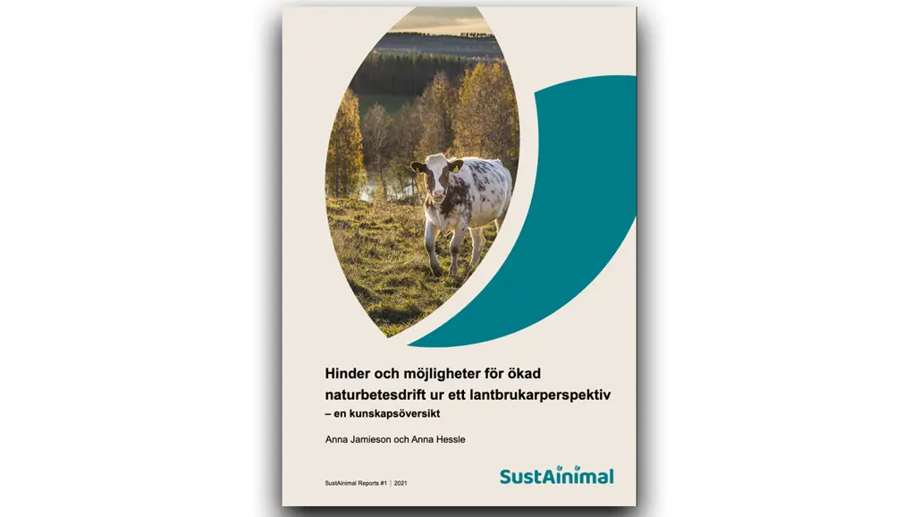 Framsida av rapport om naturbetesdrift.