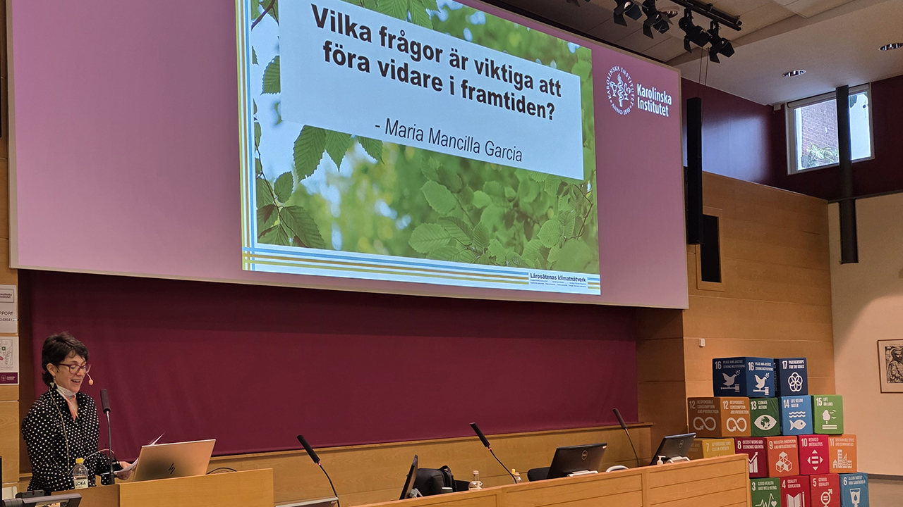 Maria Mancilla Garcia i talarstolen