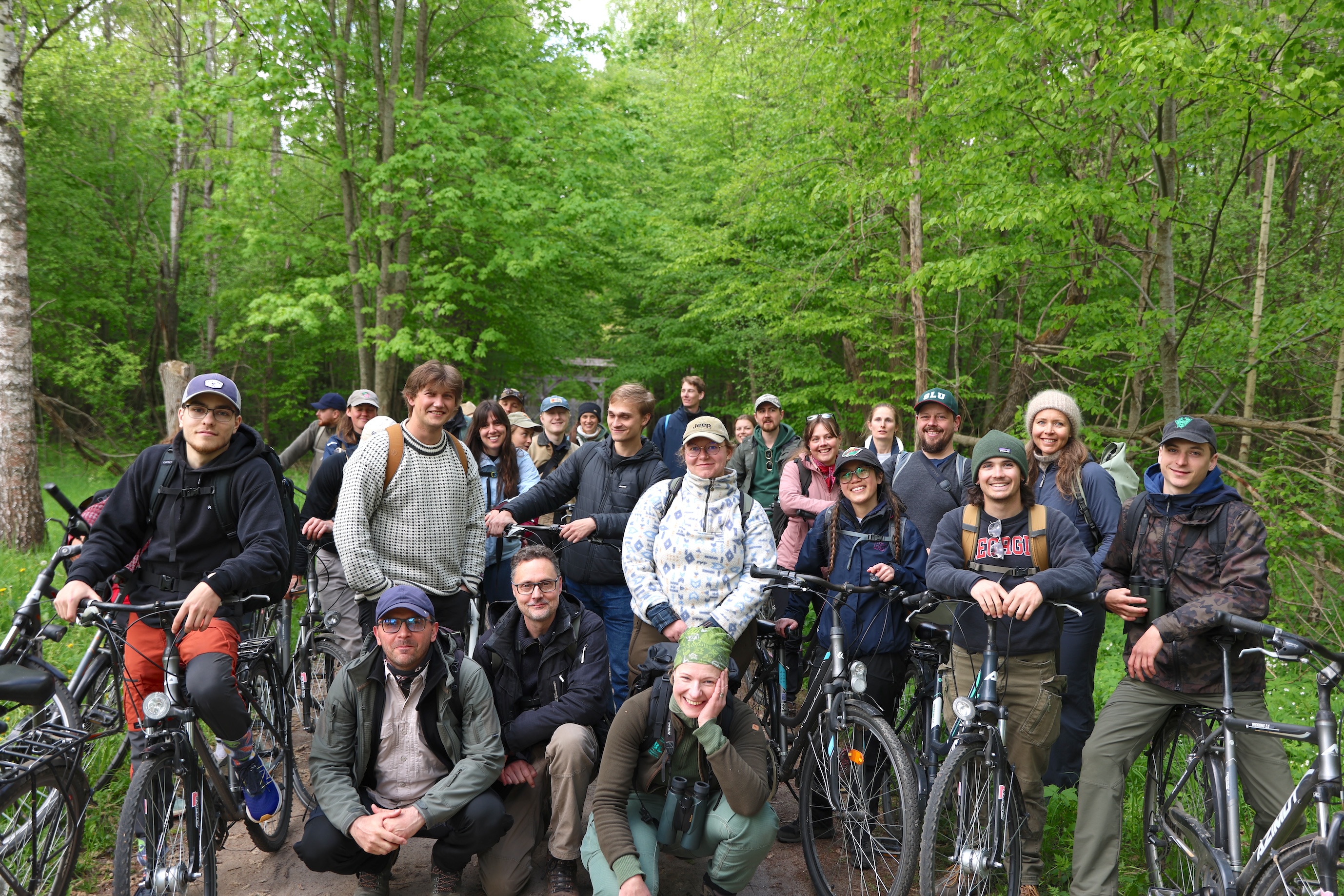 students in the forest