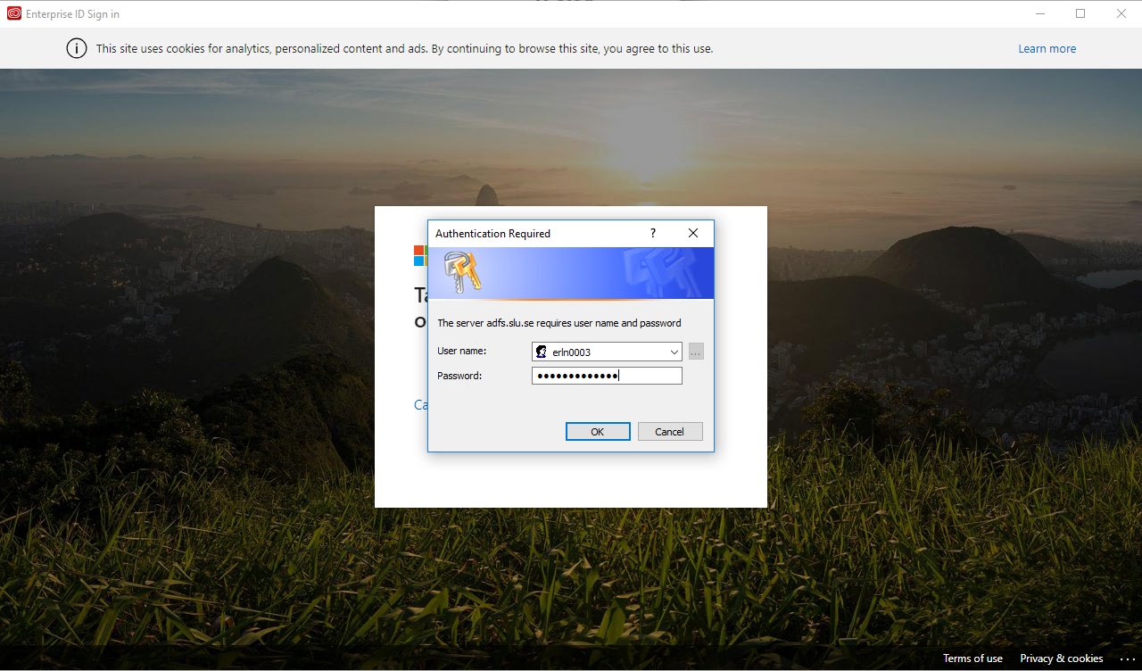 Skärmklipp som visar hur du aktiverar Adobe-kontot