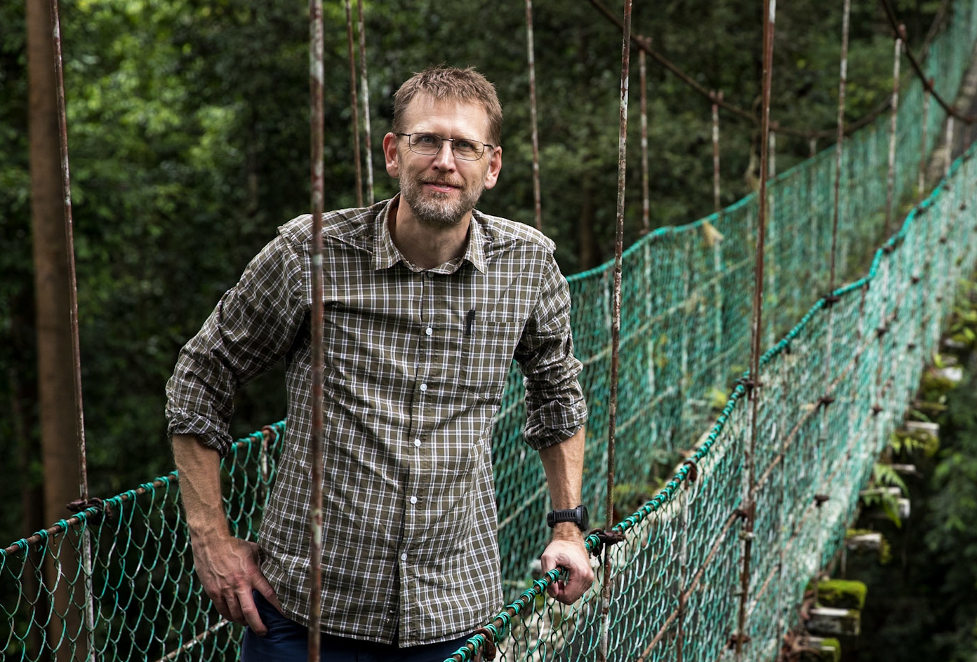 man och an canopy walk