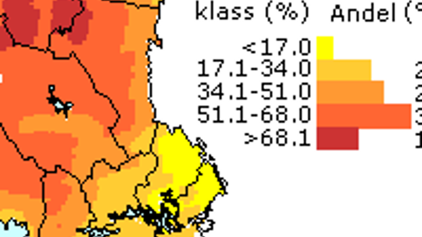 Urklipp från frekvenskarta