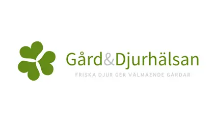 Gård- & Djurhälsans logotyp.