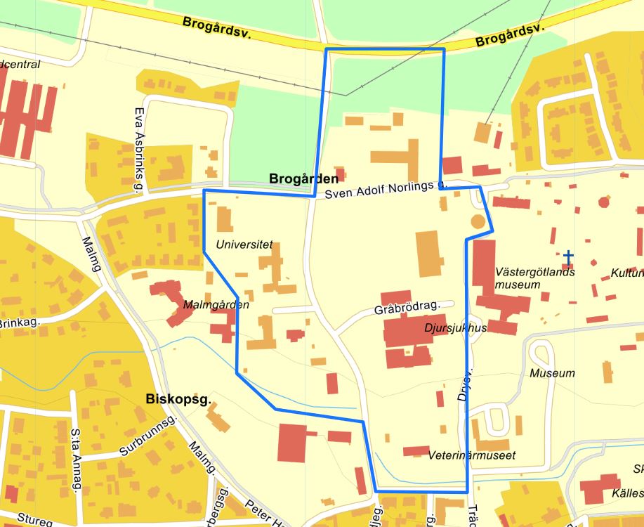 Karta över campousområde