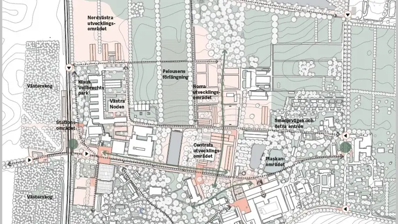 kartillustration över campus Alnarp