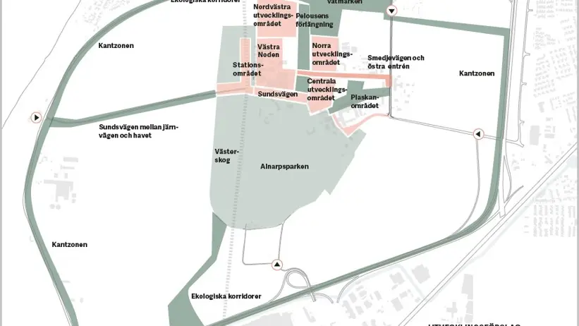 kartillustration över campus Alnarp