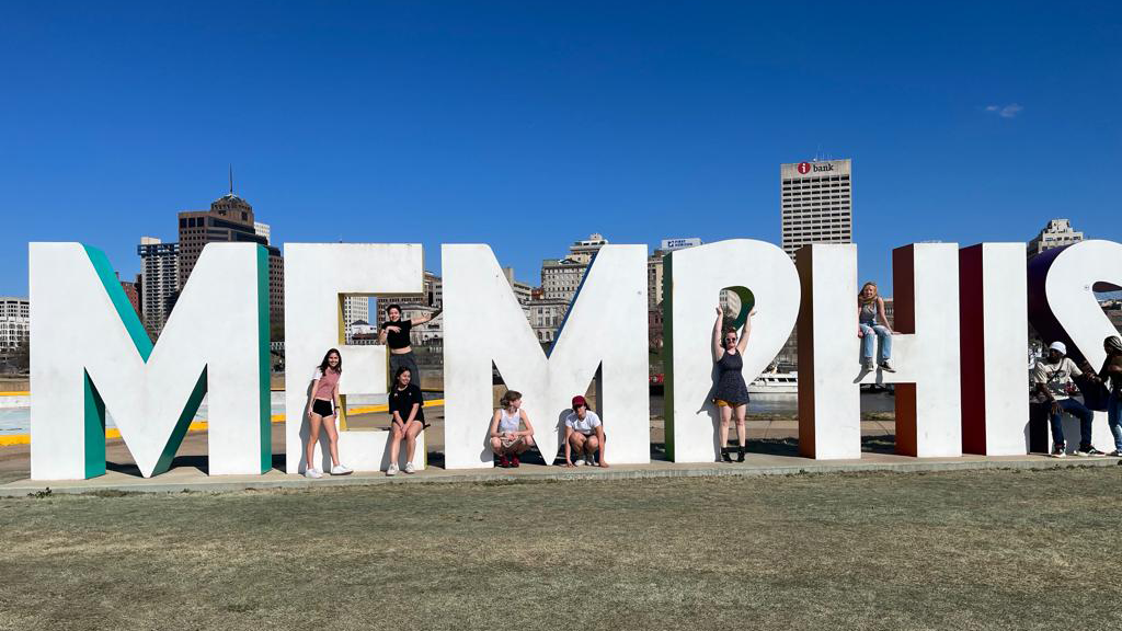 Students during a visit in Memphis