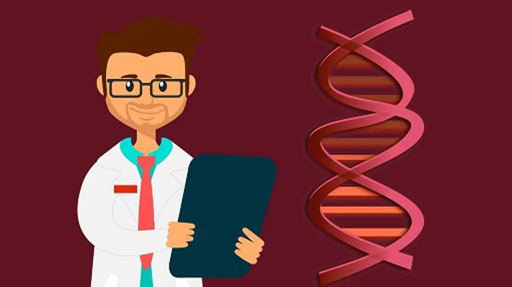 Illustration-som-visar-veterinär-och-DNA