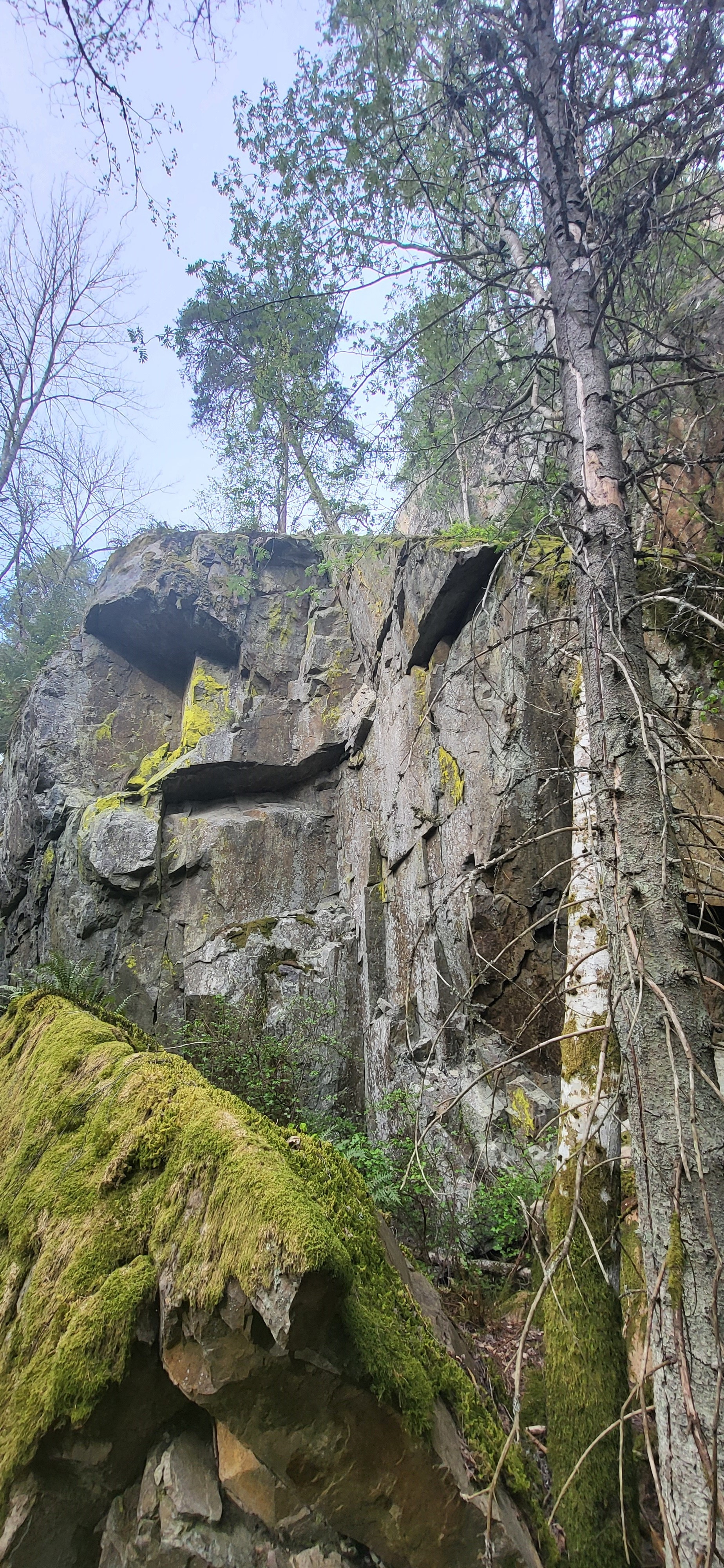 Stor klippa. Foto.