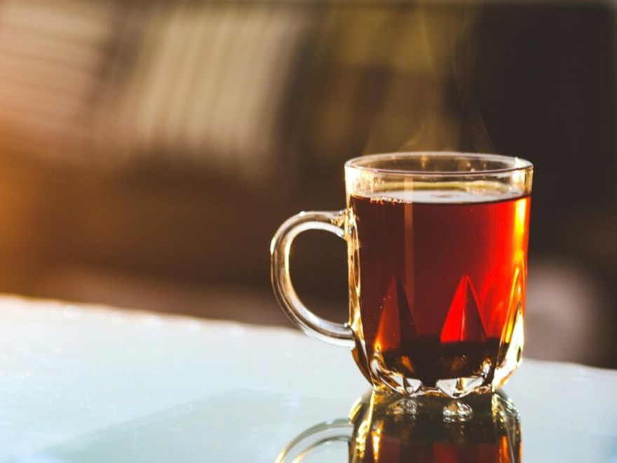 A glass of tea on the table