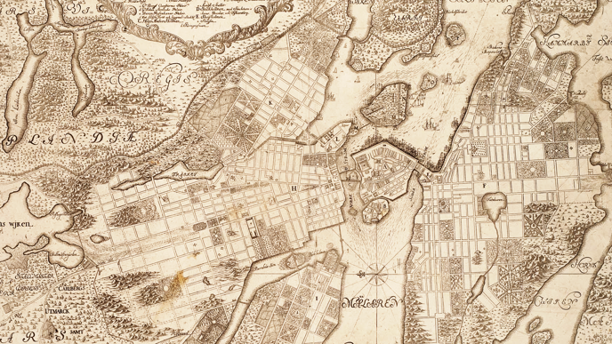 Karta över Stockholm 1702