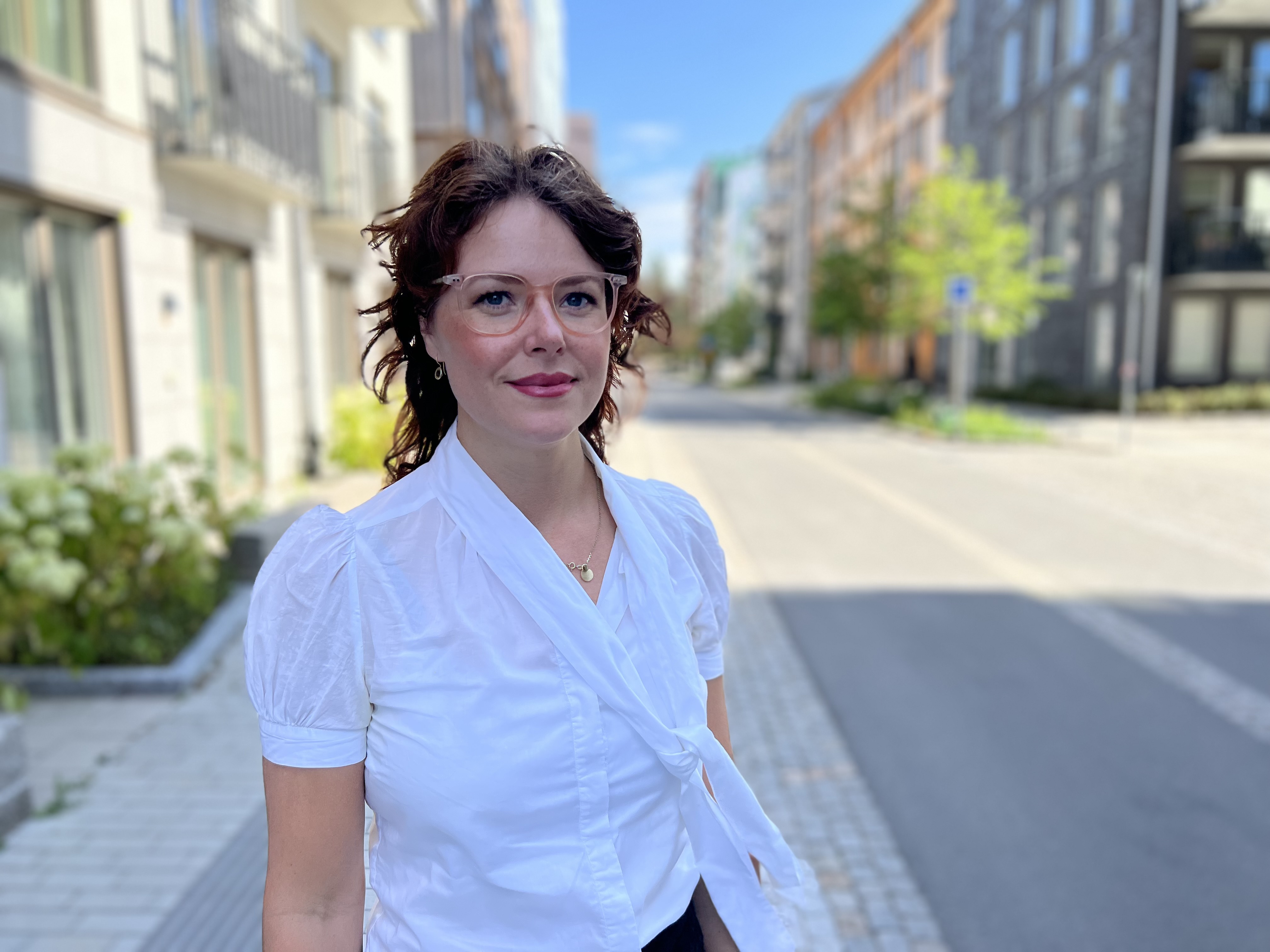 Rosa Danenberg i ett nybyggt kvarter