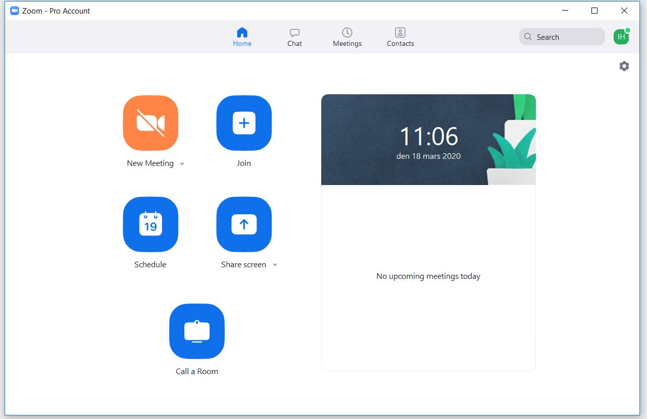 Skärmbild av Zoom - Zoomklienten