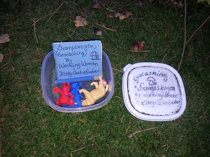 En låda med små leksaker