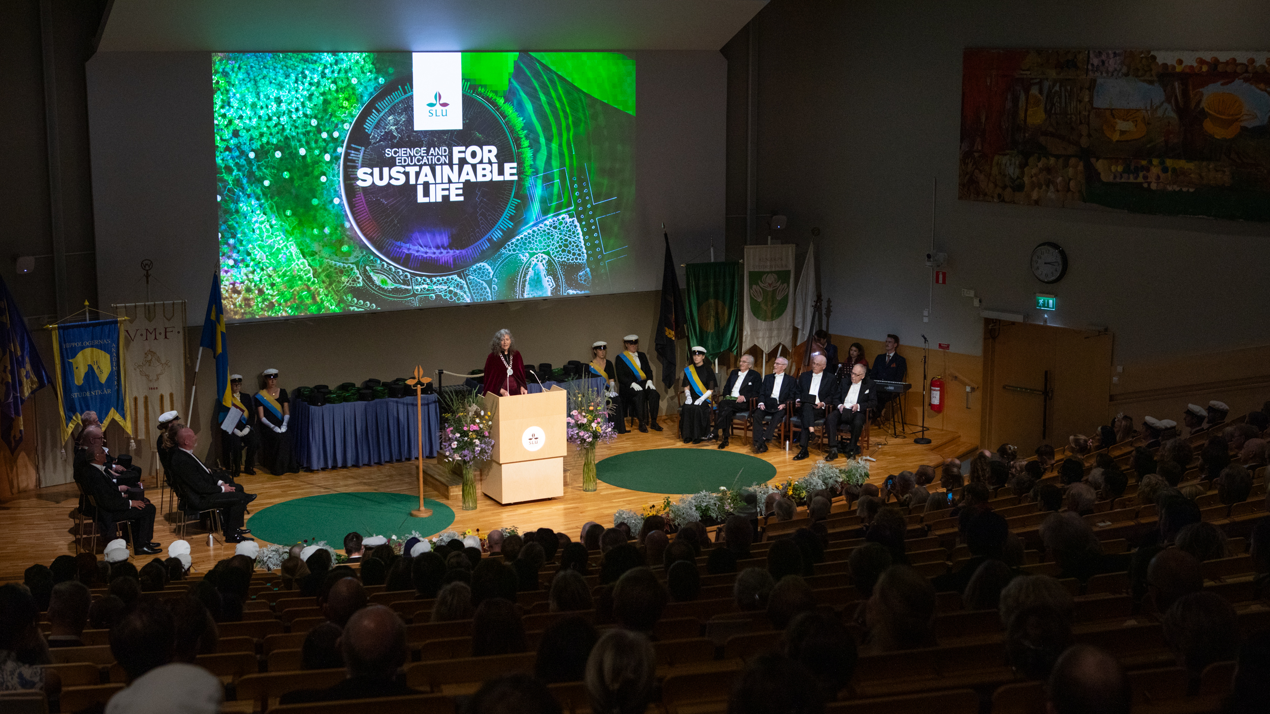 Vice-Chancellor Maria Knutson Wedel gives a welcoming speech.