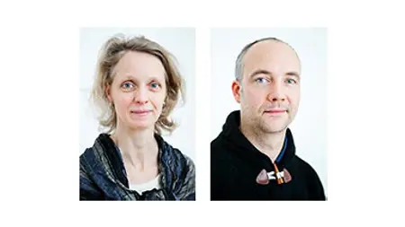 Porträttfoto på Helena Rocklingsberg och Per Sandin.