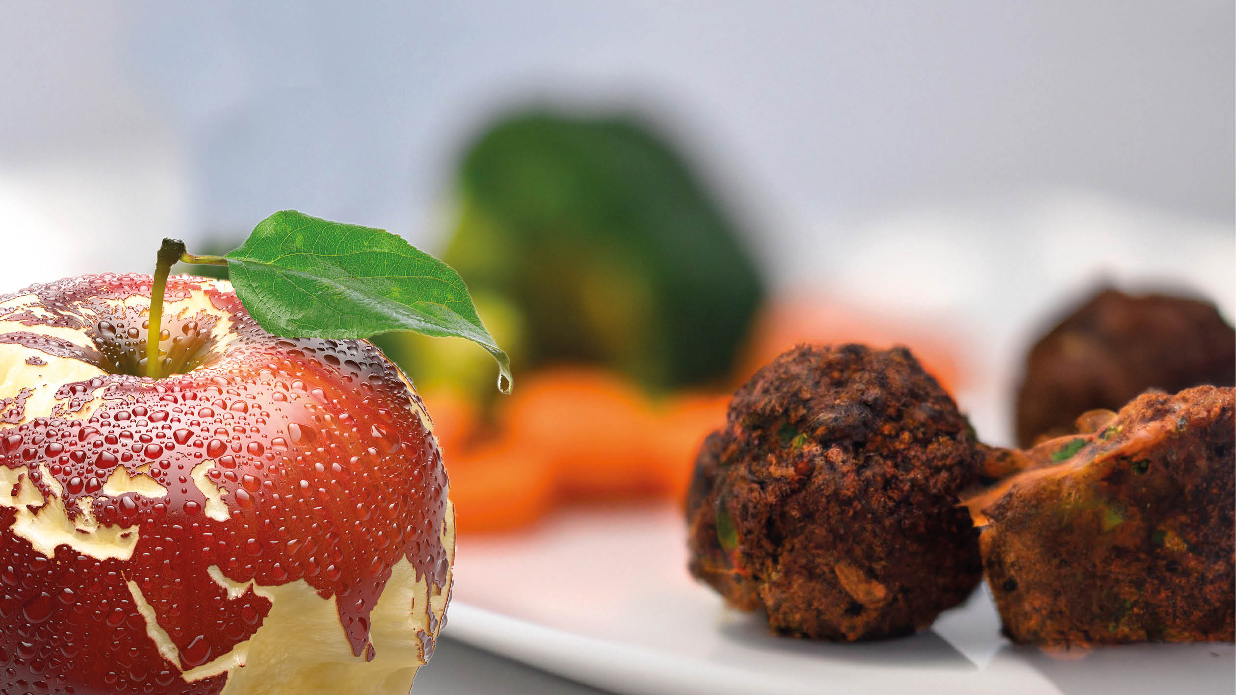 Bruna matbollar på en tallrik. Ai-genererad bild.