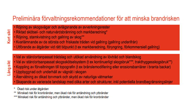 Matris med rekommendationer. bild. 