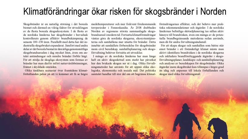 Uppslag ur policy brief. Bild