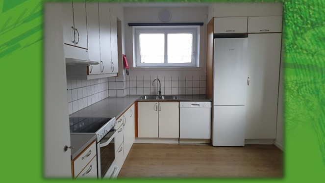 Kitchen interior in Östra Lärarbostaden, Sundsvägen 13