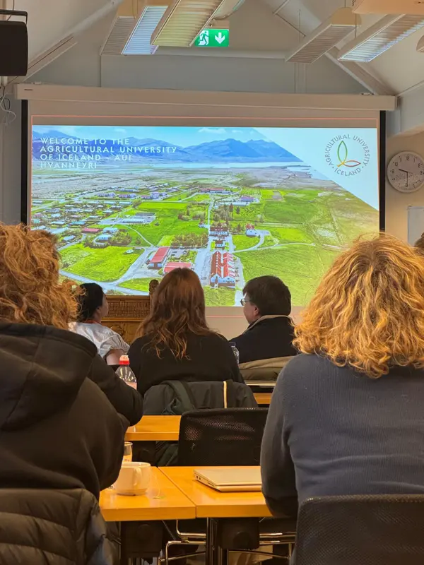 En föreläsning vid Islands lantbruksuniversitet. Foto.