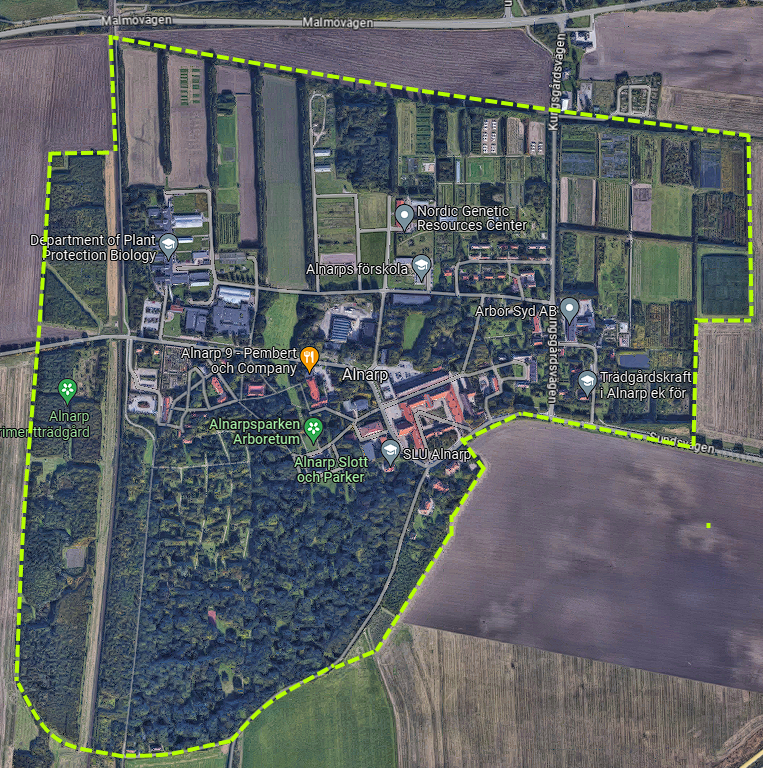 Karta över campousområde