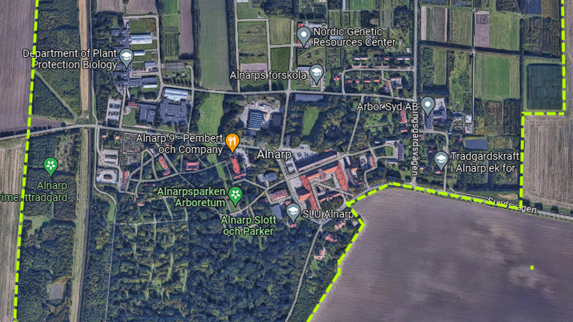 Karta över campousområde