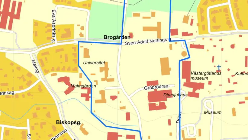 Karta över campousområde