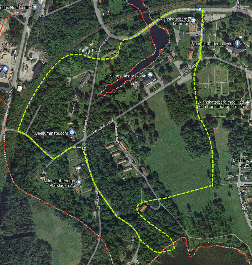 Karta över campousområde