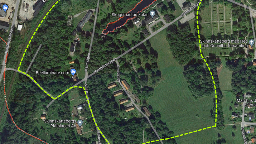 Karta över campousområde