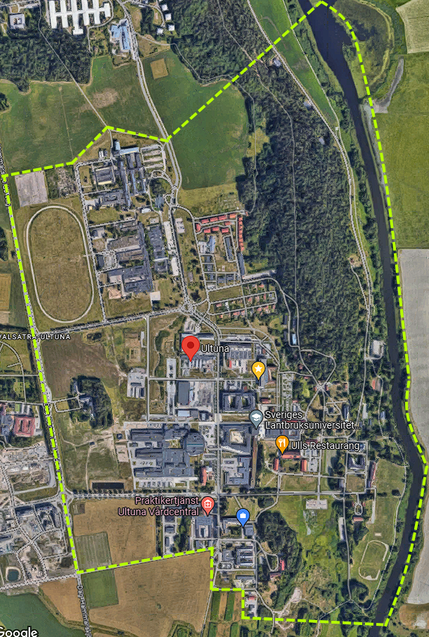 Karta över campousområde